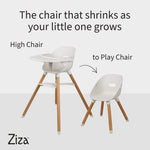 Ziza Highchair And Tray - Misty Grey - Cheeky Rascals UK