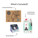 Baby Shower Bundle - Rockit Wooshh, Rocker & Izmi Essential Wrap