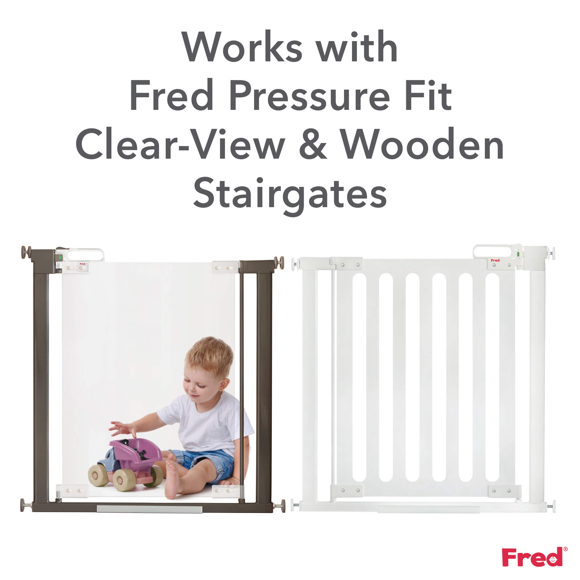 Fred Safety Stairgate Y-spindle - Dark Grey - Cheeky Rascals UK