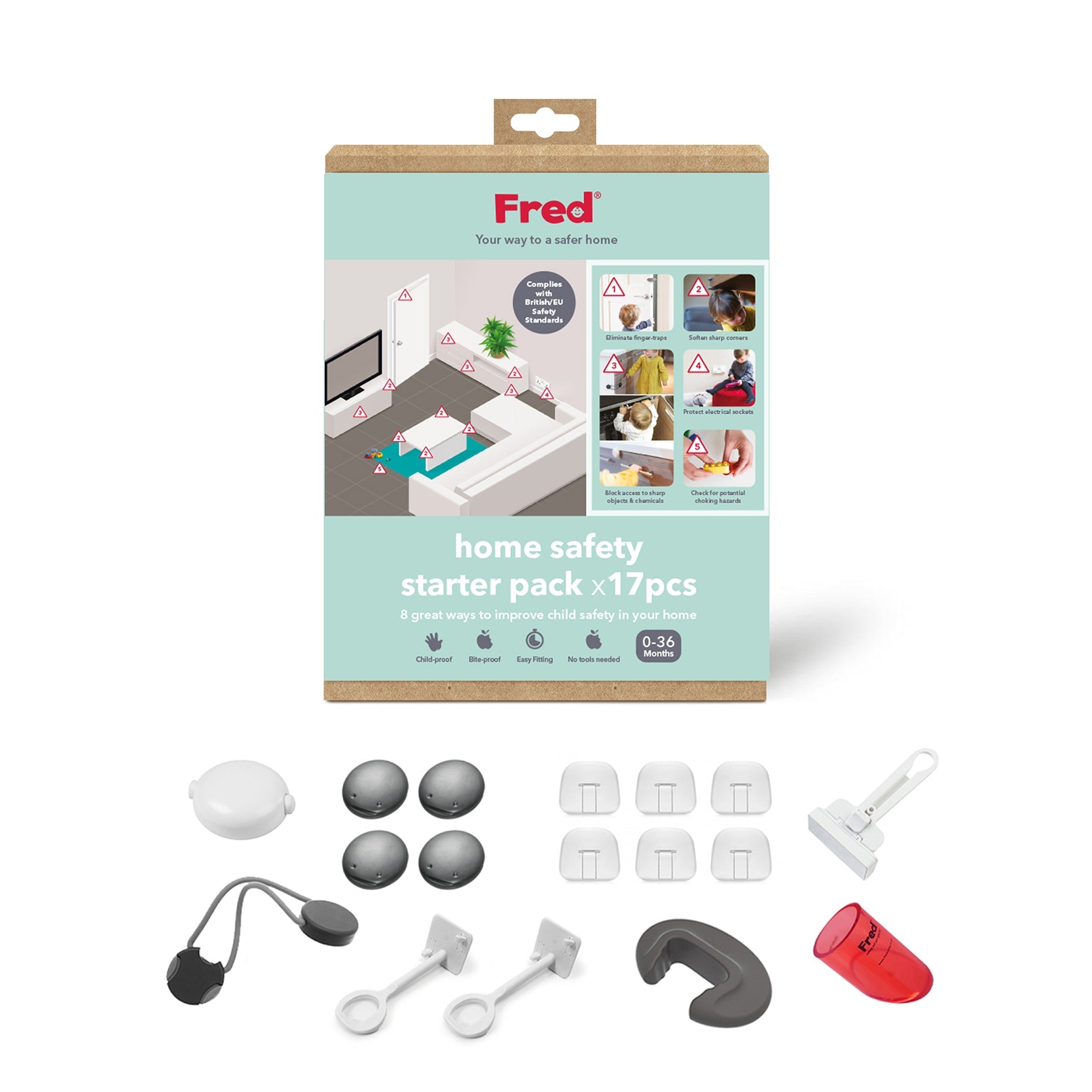 Fred Safety Home Safety Starter Pack (x17 pieces) - Cheeky Rascals UK