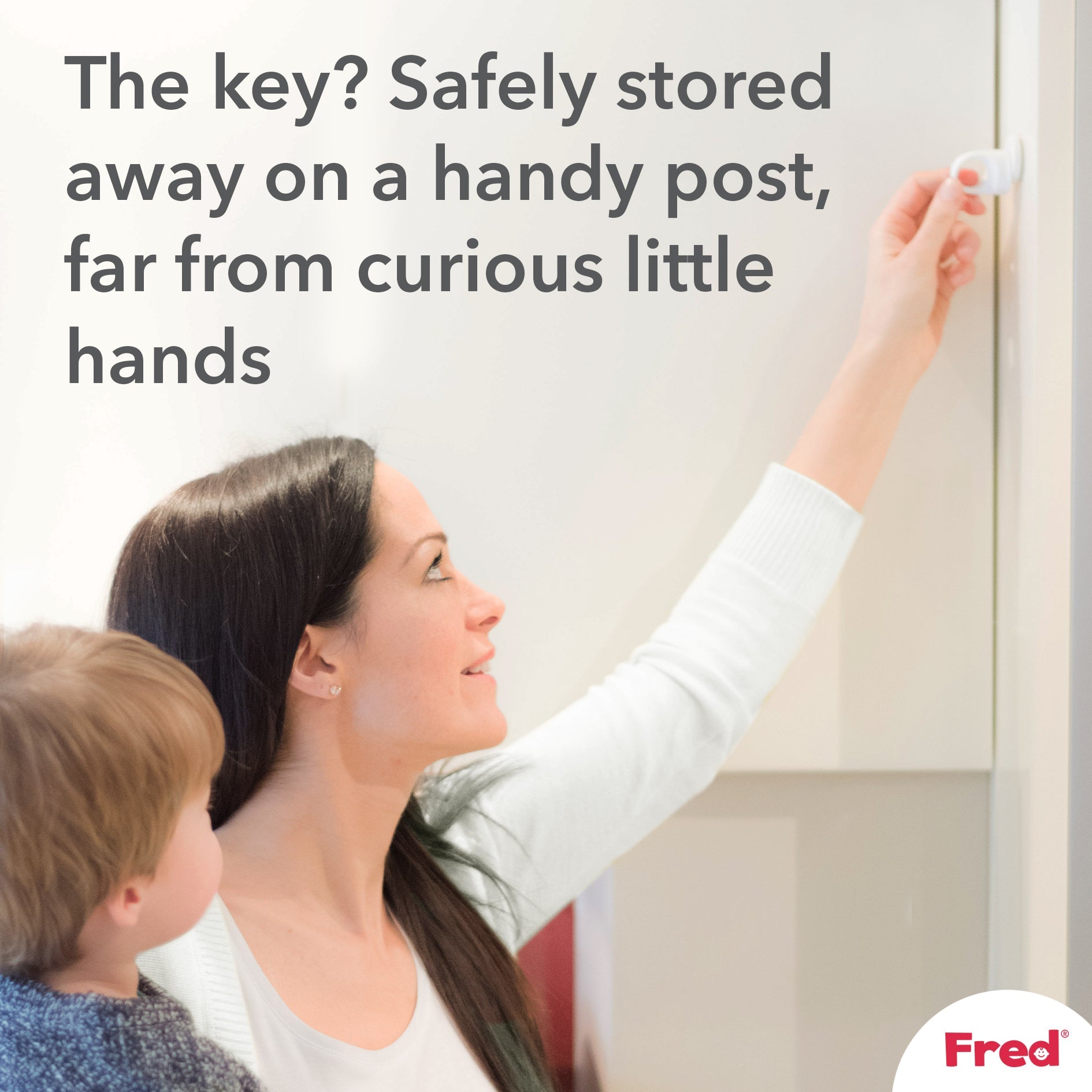 Fred Safety Invisible Magnet Lock (x2) - Dark Grey - Cheeky Rascals UK