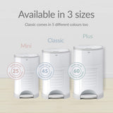 Korbell Plus 26L Nappy Bin Bundle (with Free Liner) - Pure White