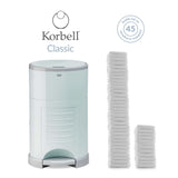 Korbell Classic 16L Nappy Bin Bundle (with Free Liner) - Mint Green