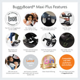 Lascal BuggyBoard® Maxi Plus - Black with Grey Saddle - Cheeky Rascals UK