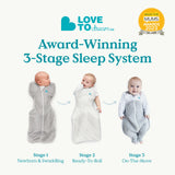 Love To Dream Stage 1 Swaddle Up™ Bamboo Original - Cream Moon & Stars - Cheeky Rascals UK