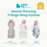 Love To Dream Stage 2 Swaddle Up™ Transition Bag Cotton Original - Grey Stripe