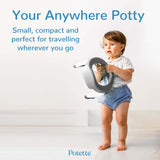Potette® Plus 2-in-1 Value Bundle (inc Reusable Liner) - White & Grey