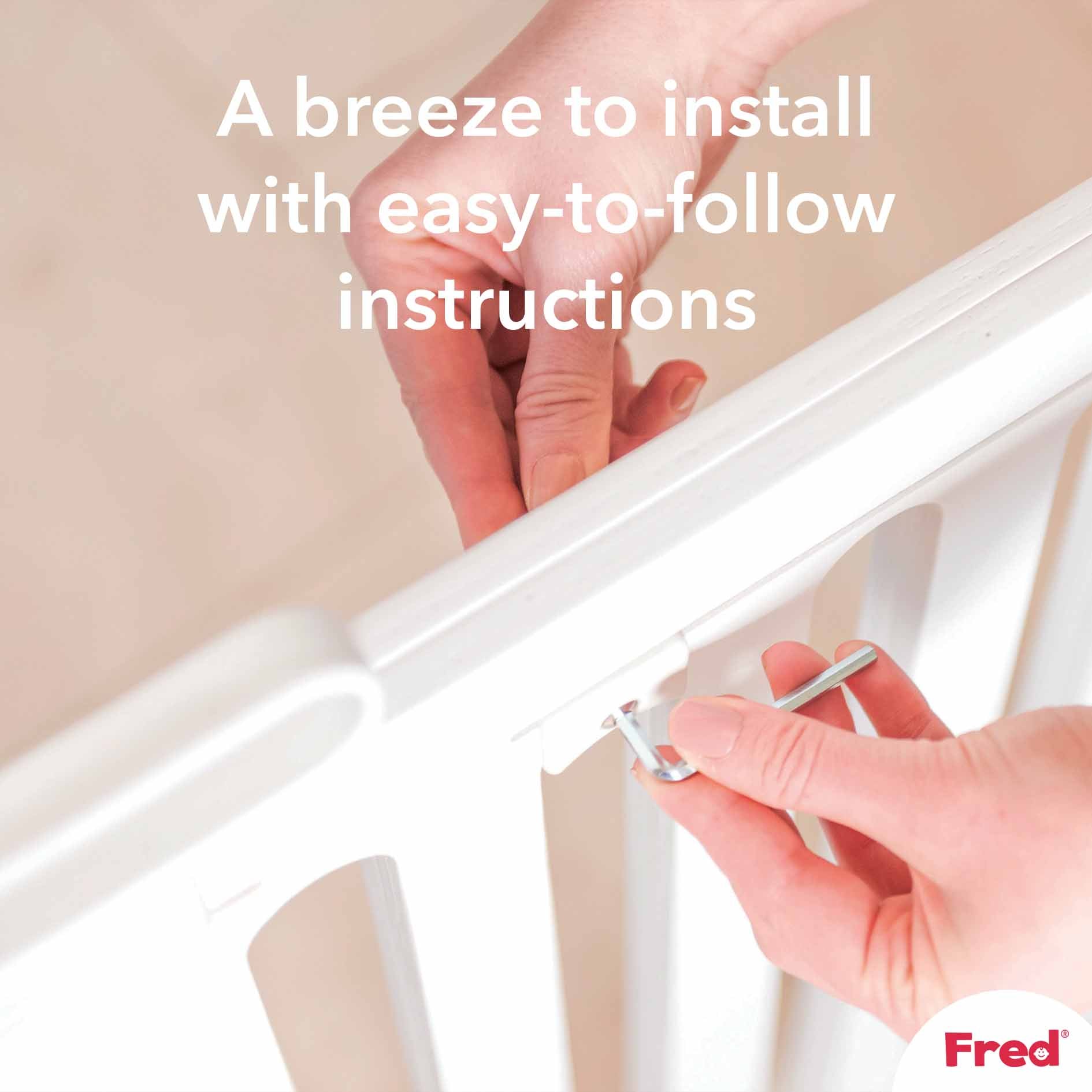 Fred Safety Pressure Fit Wooden Stairgate - Cheeky Rascals UK