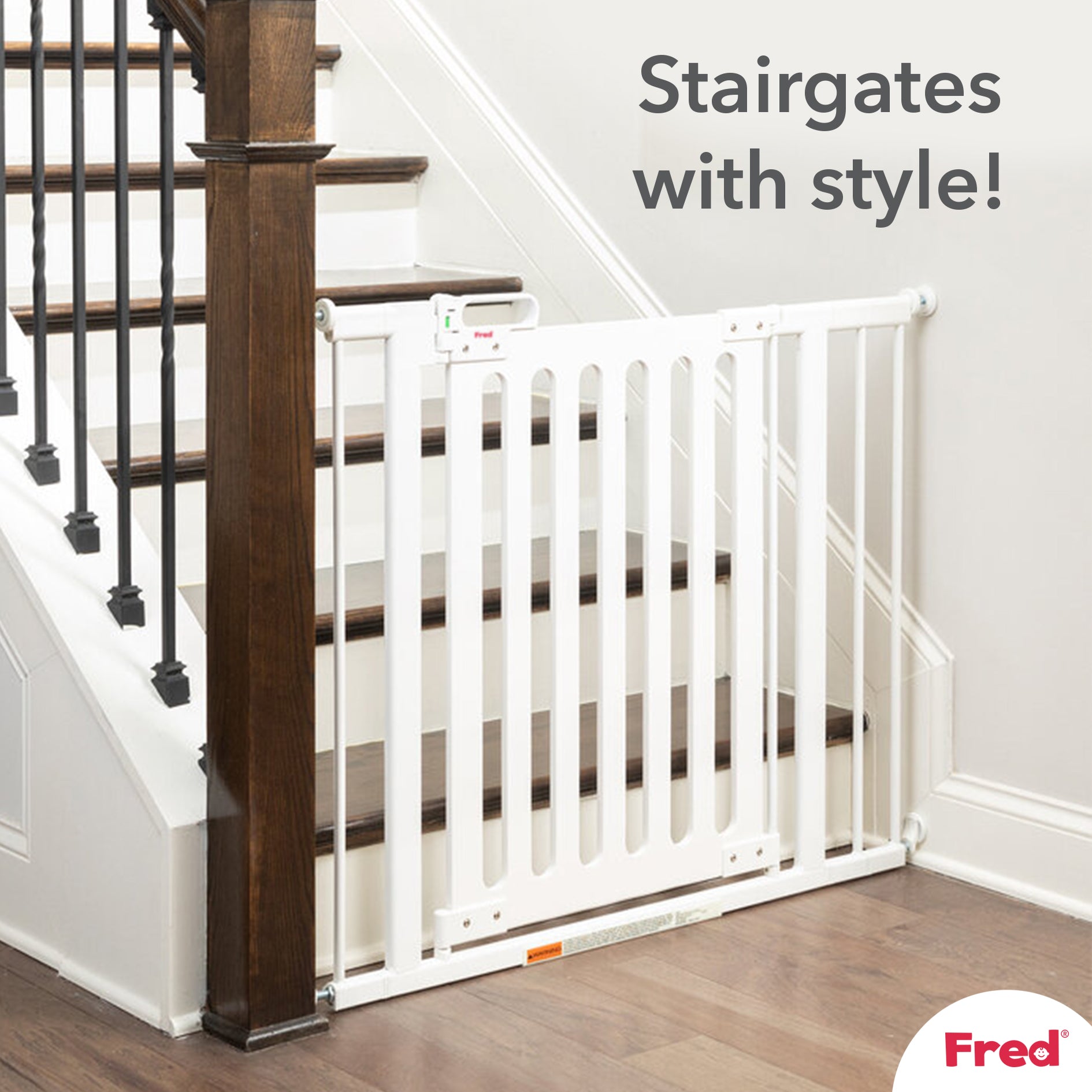 Fred Safety Pressure Fit Wooden Stairgate - Cheeky Rascals UK