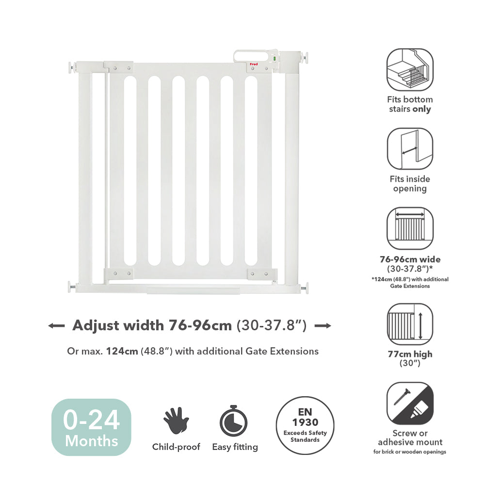 Fred Safety Pressure Fit Wooden Stairgate - Cheeky Rascals UK