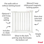 Fred Safety Pressure Fit Wooden Stairgate - Cheeky Rascals UK