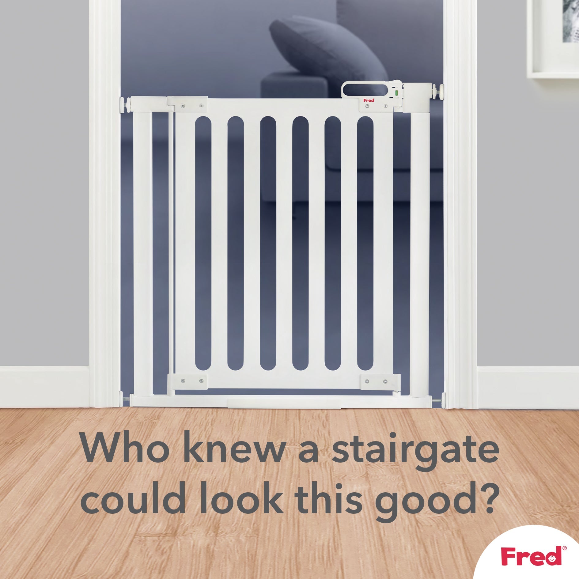 Fred Safety Pressure Fit Wooden Stairgate - Cheeky Rascals UK