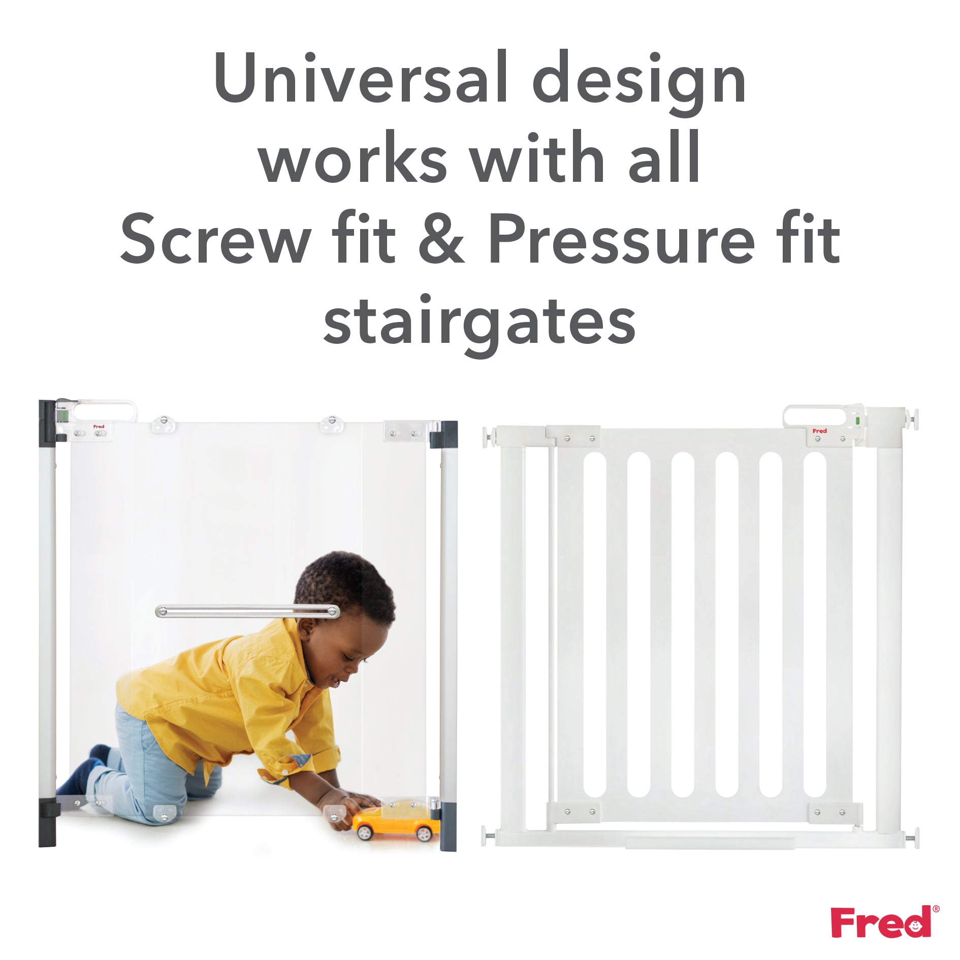 Fred Safety Universal Stairpost Fitting Kit - Dark Grey - Cheeky Rascals UK