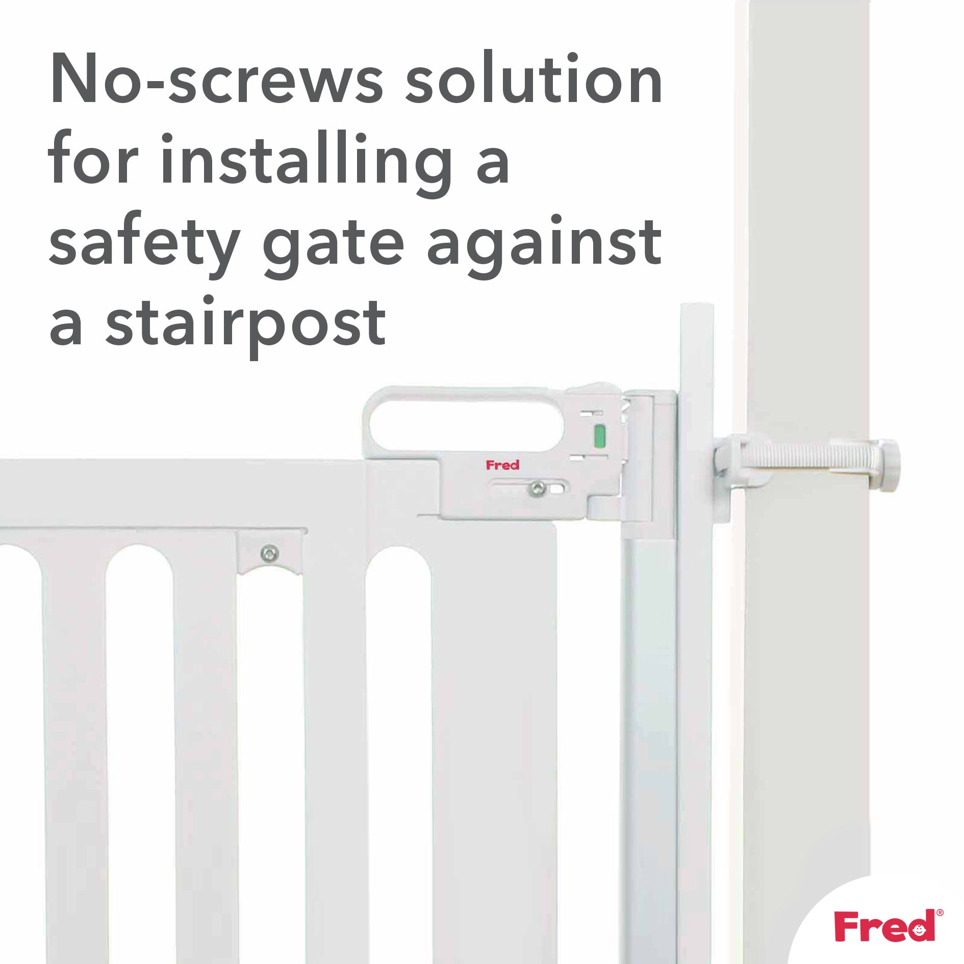 Fred Safety Universal Stairpost Fitting Kit - Pure White - Cheeky Rascals UK