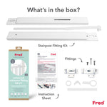 Fred Safety Universal Stairpost Fitting Kit - Pure White - Cheeky Rascals UK