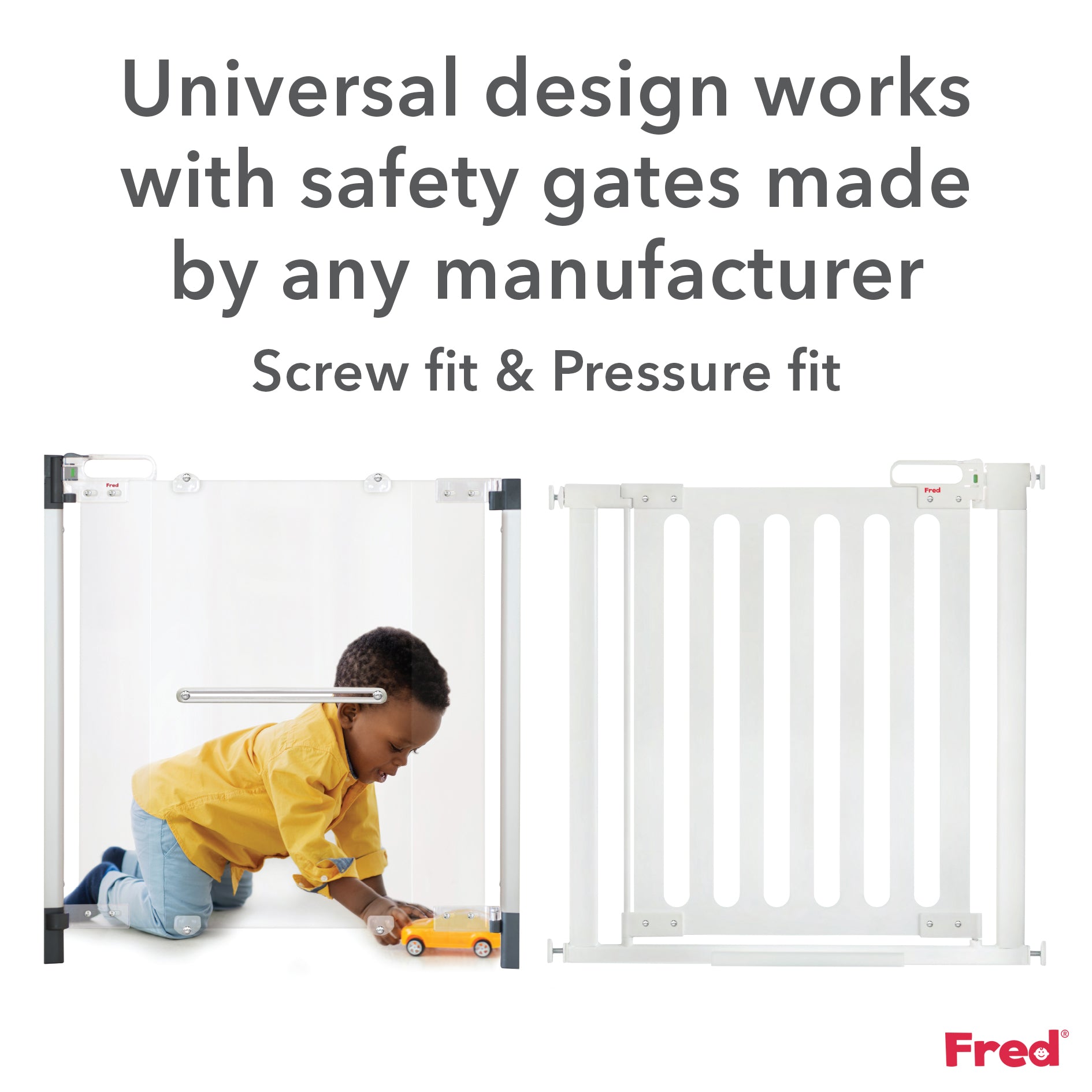 Fred Safety Universal Wall & Skirting Kit - Dark Grey - Cheeky Rascals UK