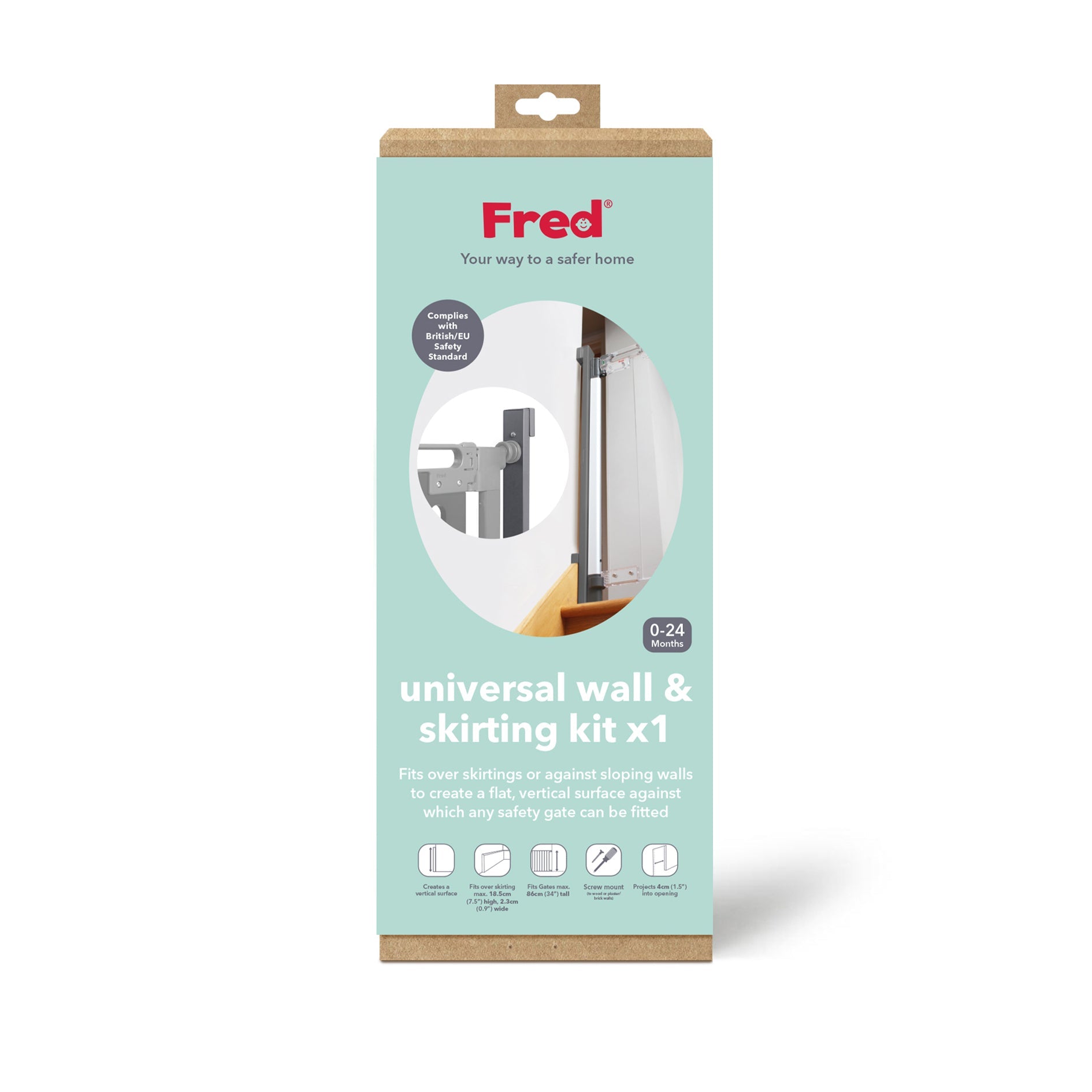 Fred Safety Universal Wall & Skirting Kit - Dark Grey - Cheeky Rascals UK