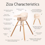 Ziza Highchair And Tray - Blush Pink - Cheeky Rascals UK