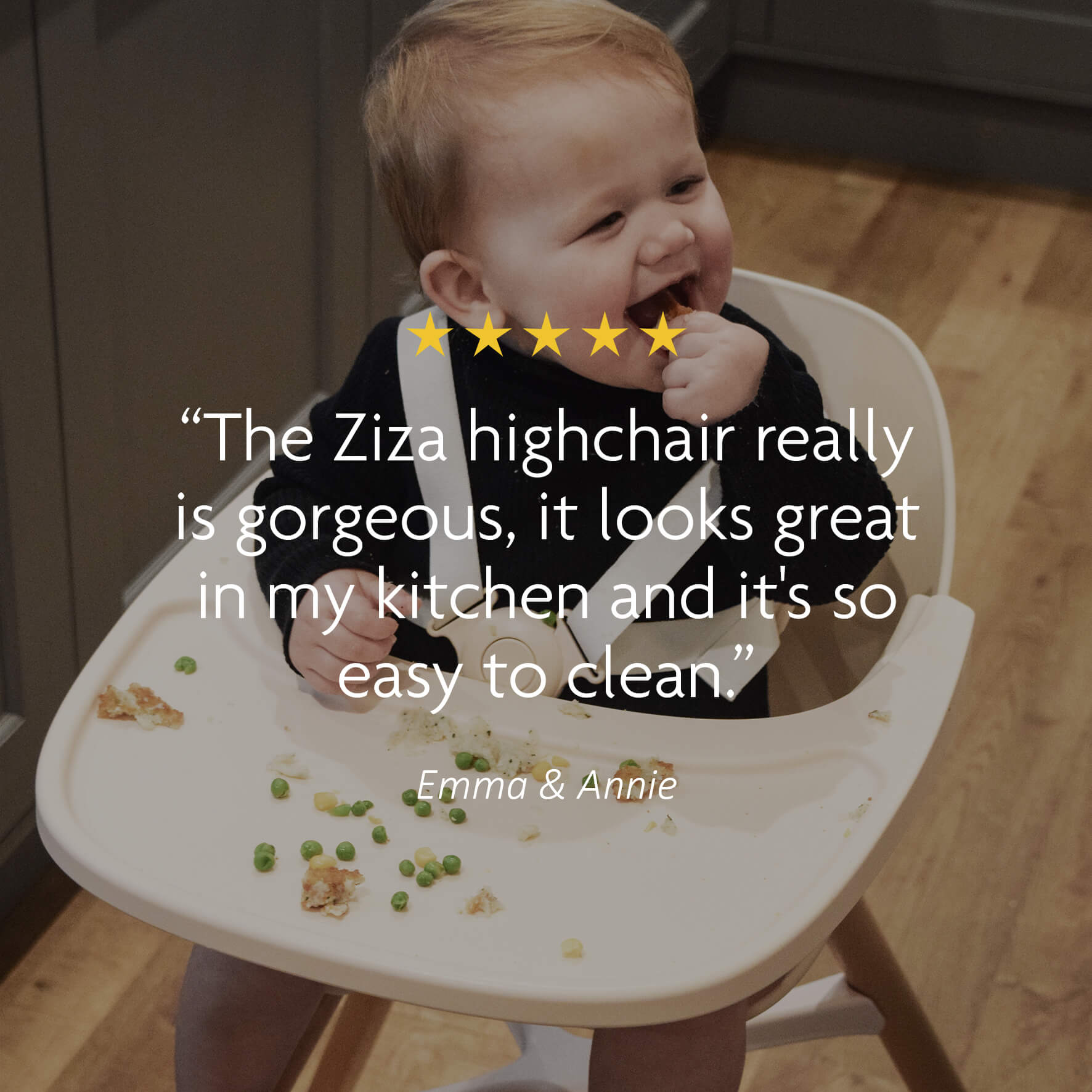 Ziza Highchair And Tray - Blush Pink - Cheeky Rascals UK