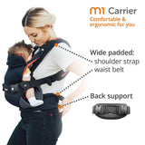 Lascal M1 Baby Carrier - Black Eclipse - Cheeky Rascals UK